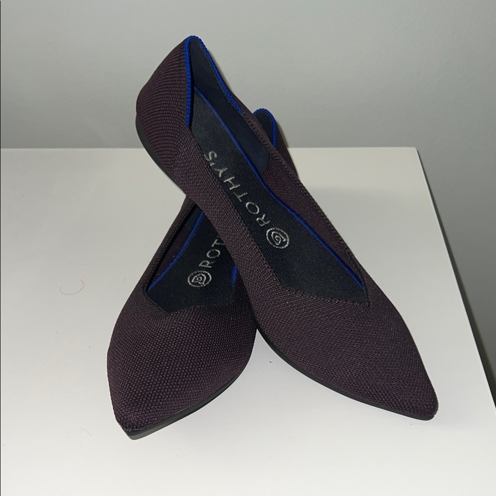 Rothy's Plum color point Flats